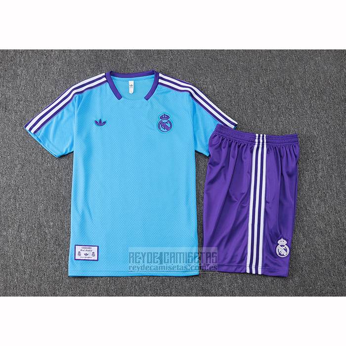 Chandal del Real Madrid Manga Corta 2025-2026 Azul - Pantalon Corto